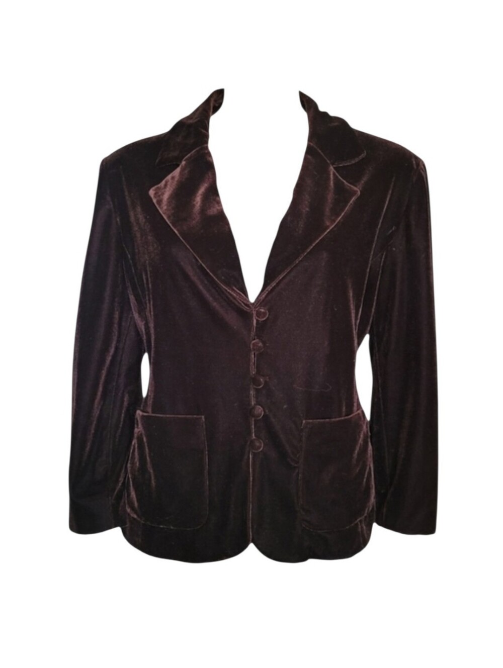 Brown Velvet Blazer 3/4 sleeves Dark Academia Whimsigoth Medium